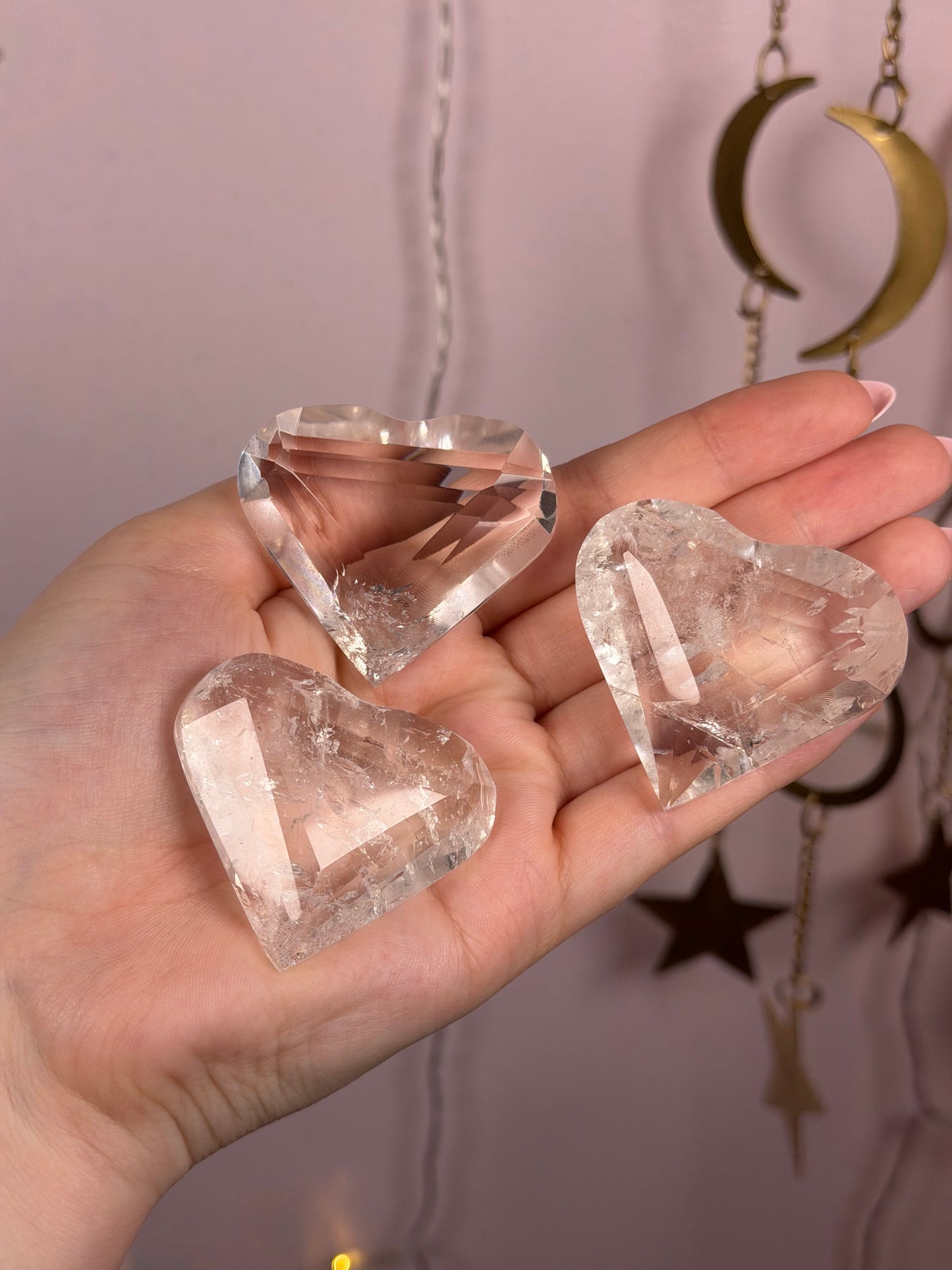 Mystery Faceted Clear Quartz Heart