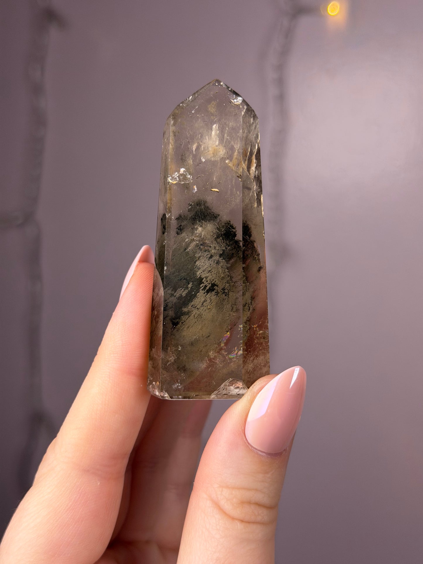 Funky Black & Grey Garden Quartz Tower