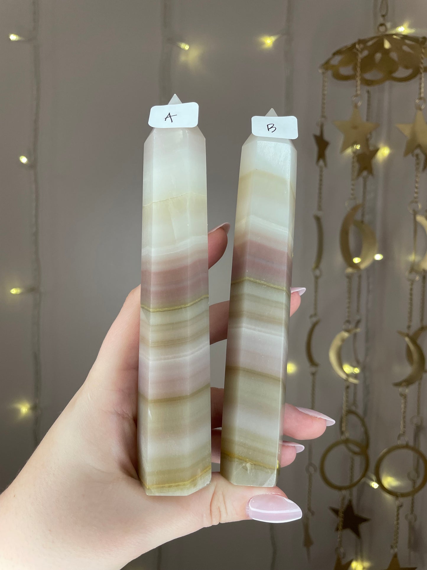 Banded Pink Calcite Towers- You Choose (L)