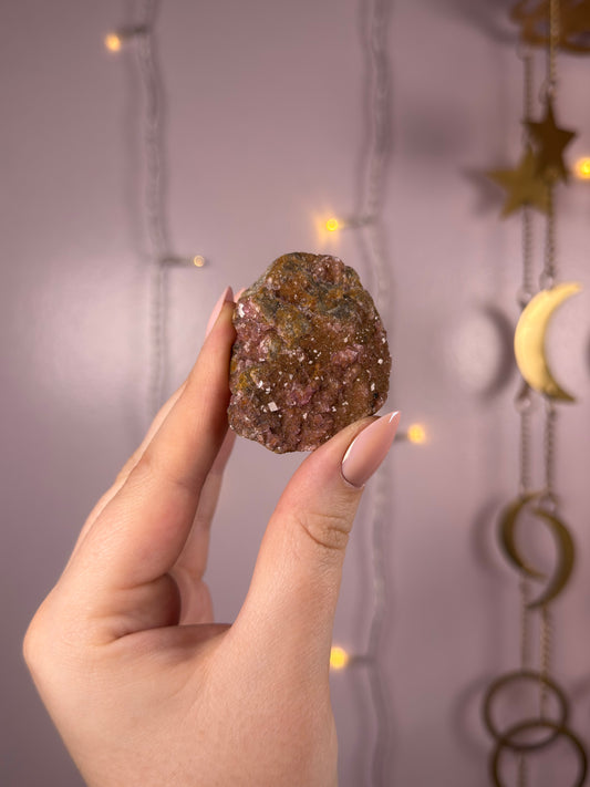 Cobalto Calcite x Malachite Specimen 10B (big crystallization)