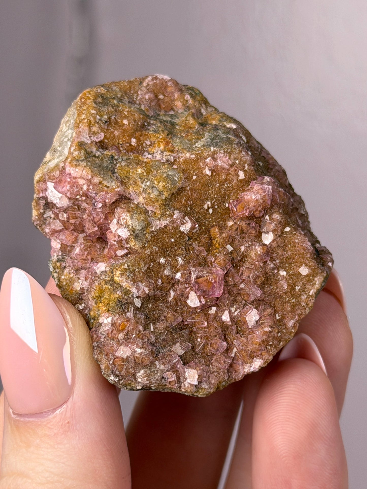 Cobalto Calcite x Malachite Specimen 10B (big crystallization)