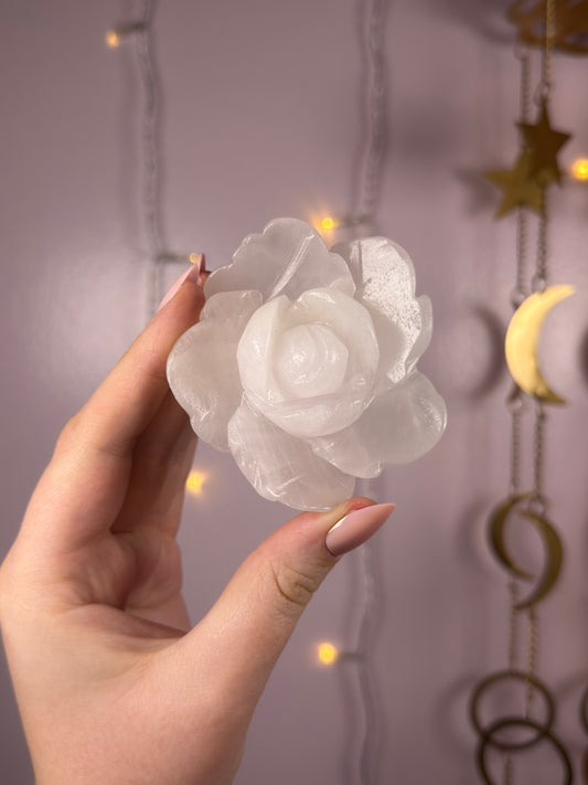 Pink Mangano Calcite Flower D (more white)