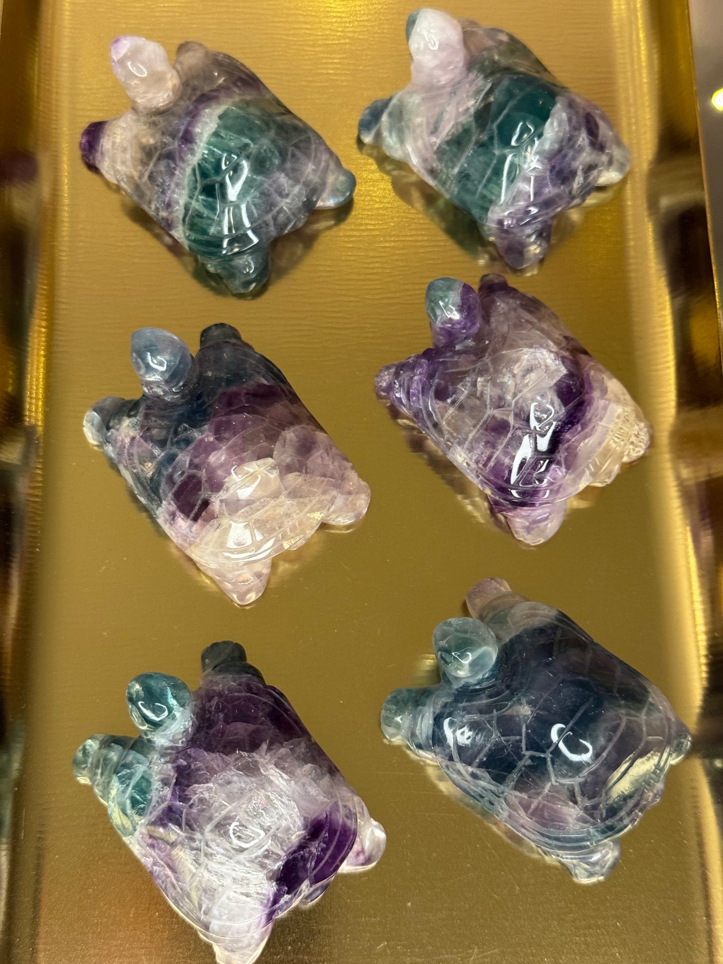 Mystery Fluorite Turtle Carving*