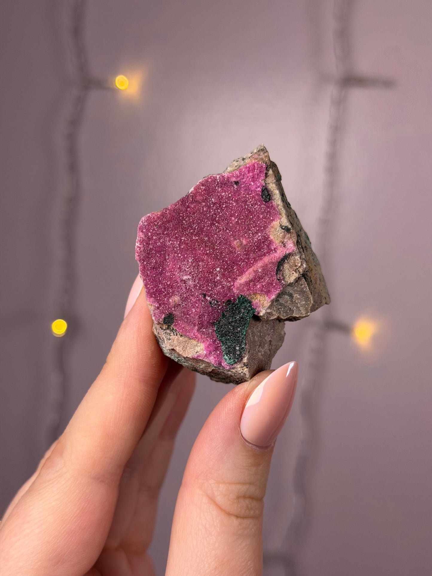 Cobalto Calcite x Malachite Specimen 22