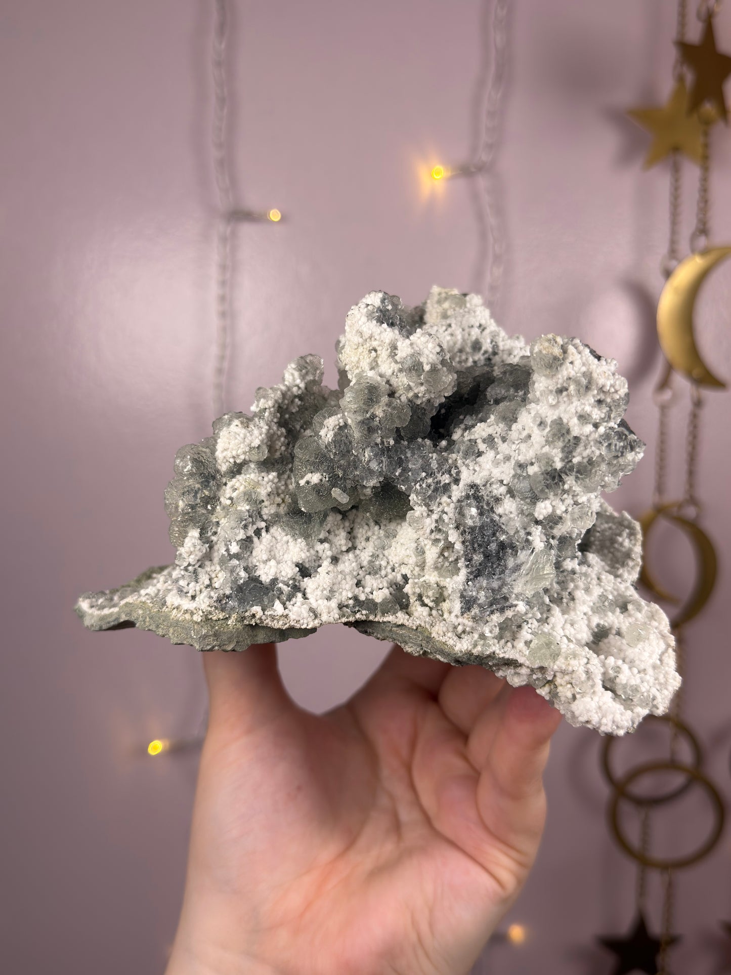 Collectors Piece Green Fluorite on Quartz & Calcite