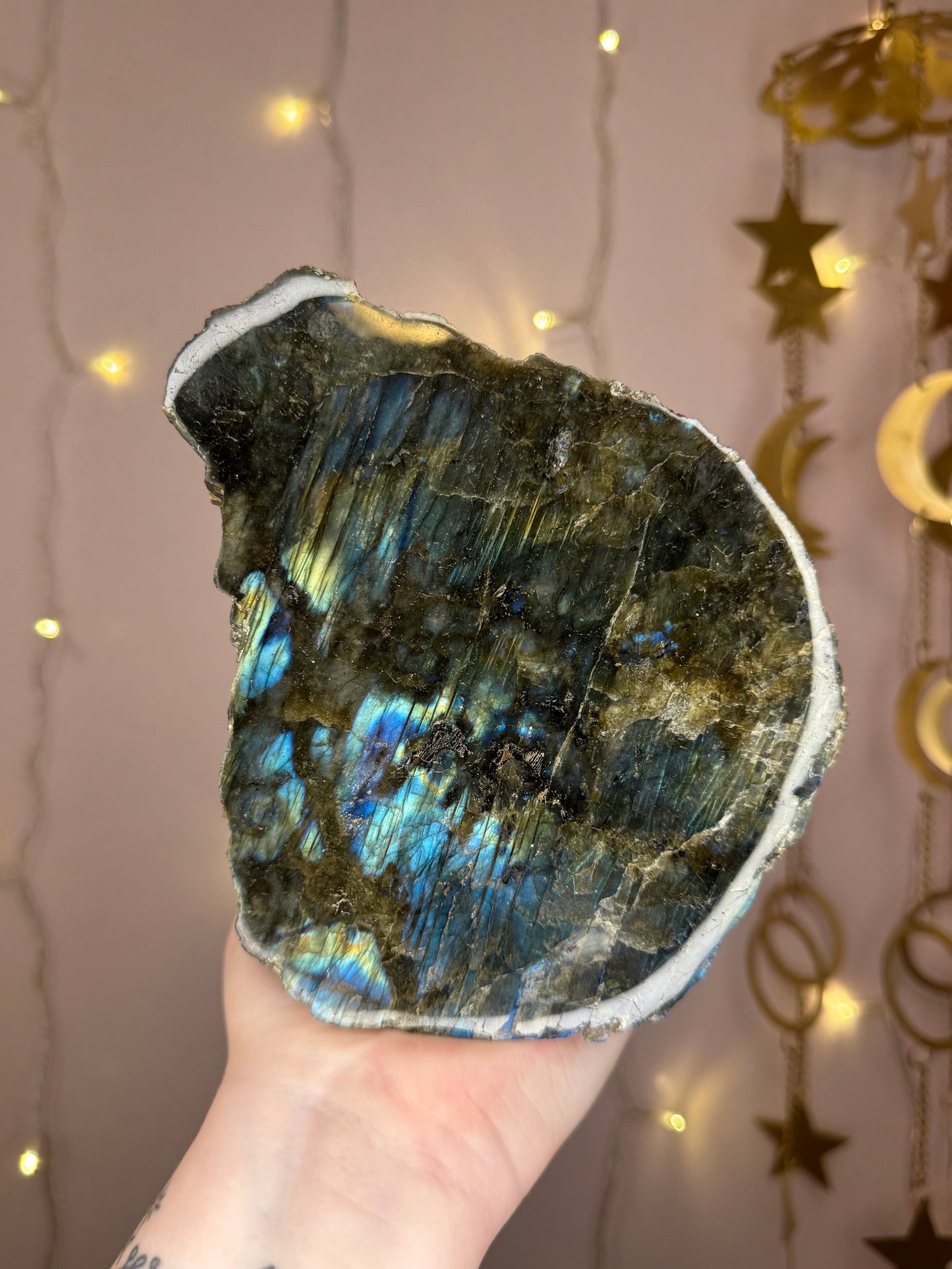 Huge Half Polished Labradorite Freeform
