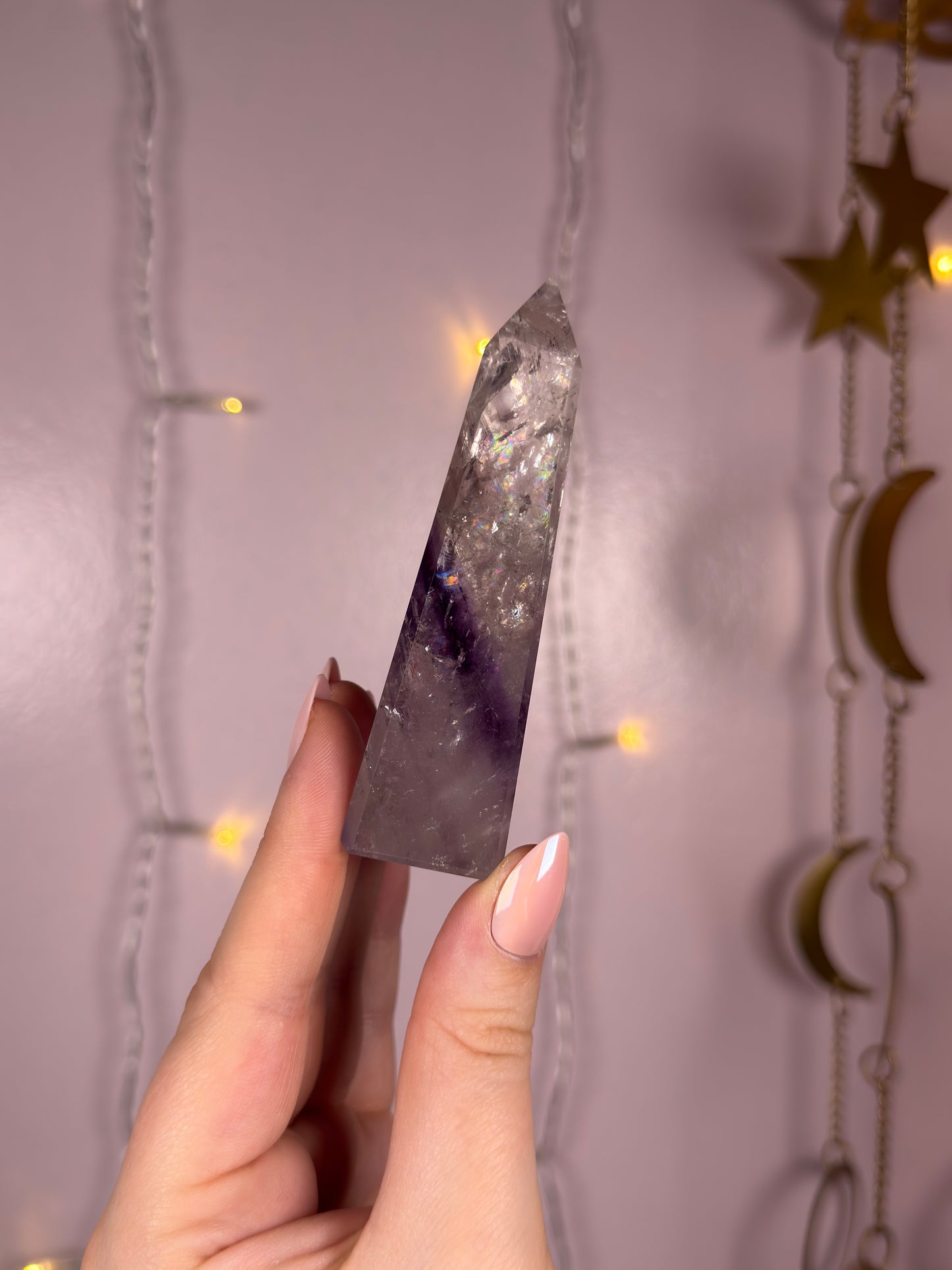 HQ Phantom Amethyst Obelisk B (rainbow filled)