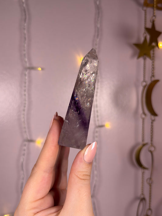 HQ Phantom Amethyst Obelisk B (rainbow filled)