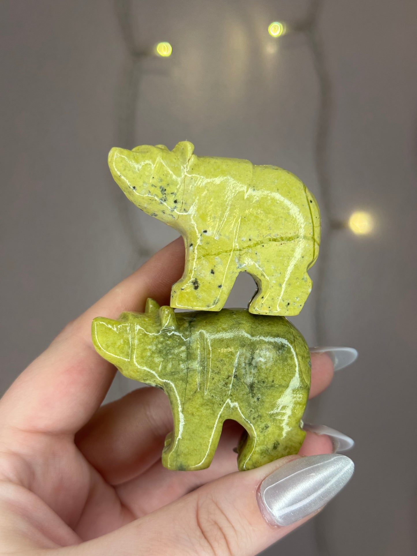 Serpentine Bear Carving