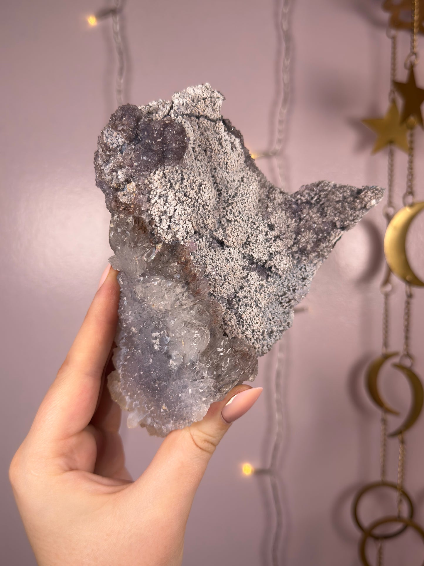 Funky Purple Amethyst Crust w/ Sparkly White Quartz 54