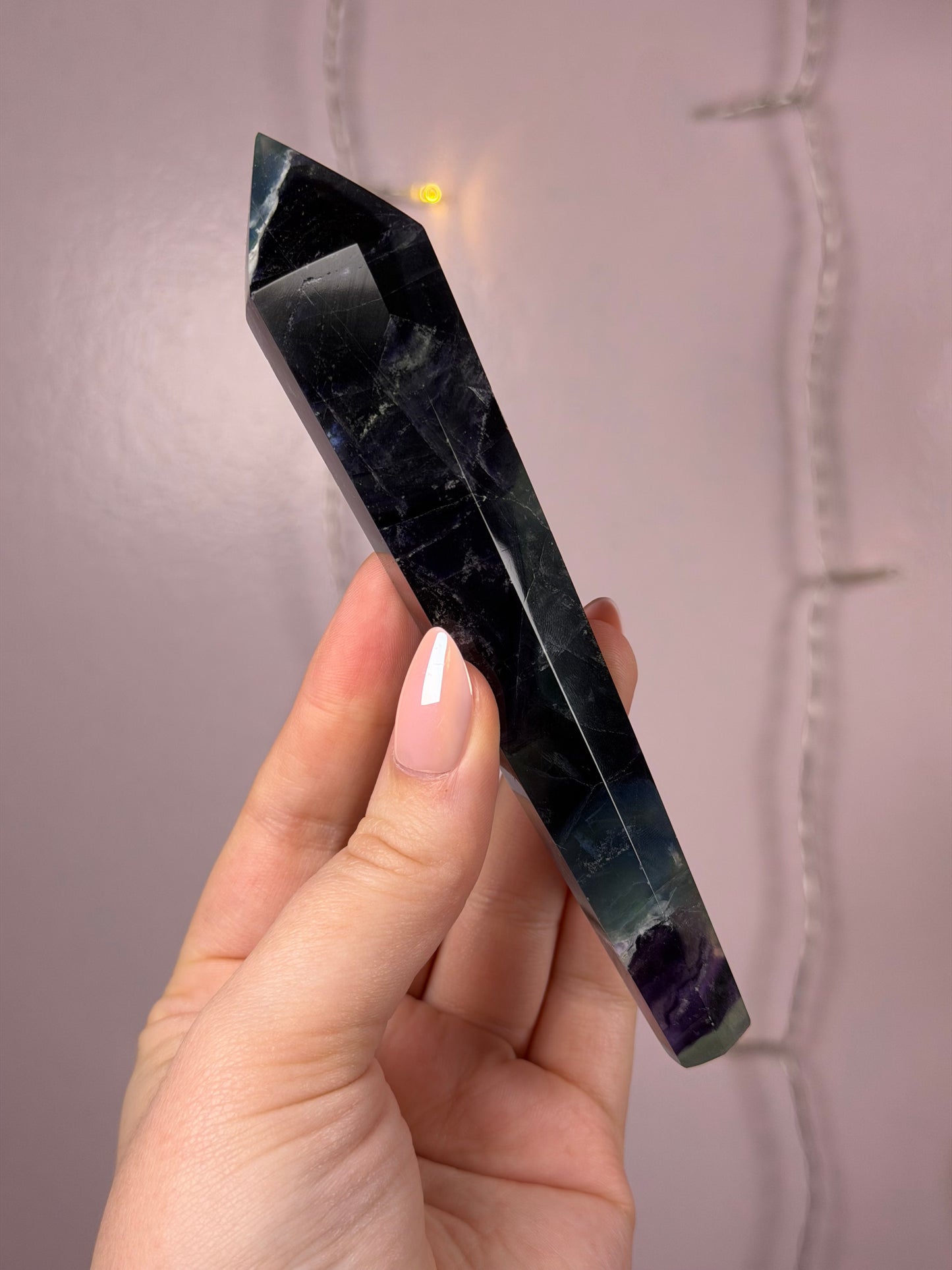 Fluorite Wand C (deep blue/purple/green)