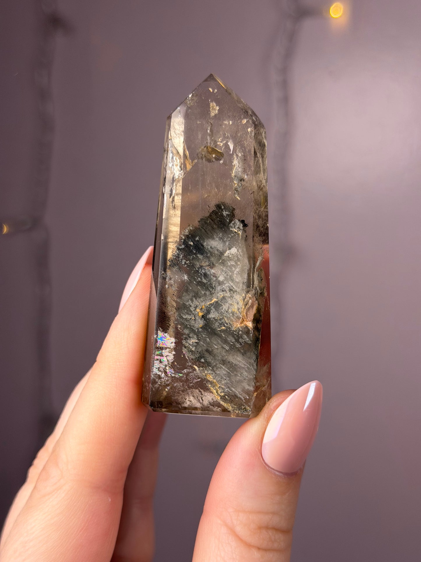 Funky Black & Grey Garden Quartz Tower