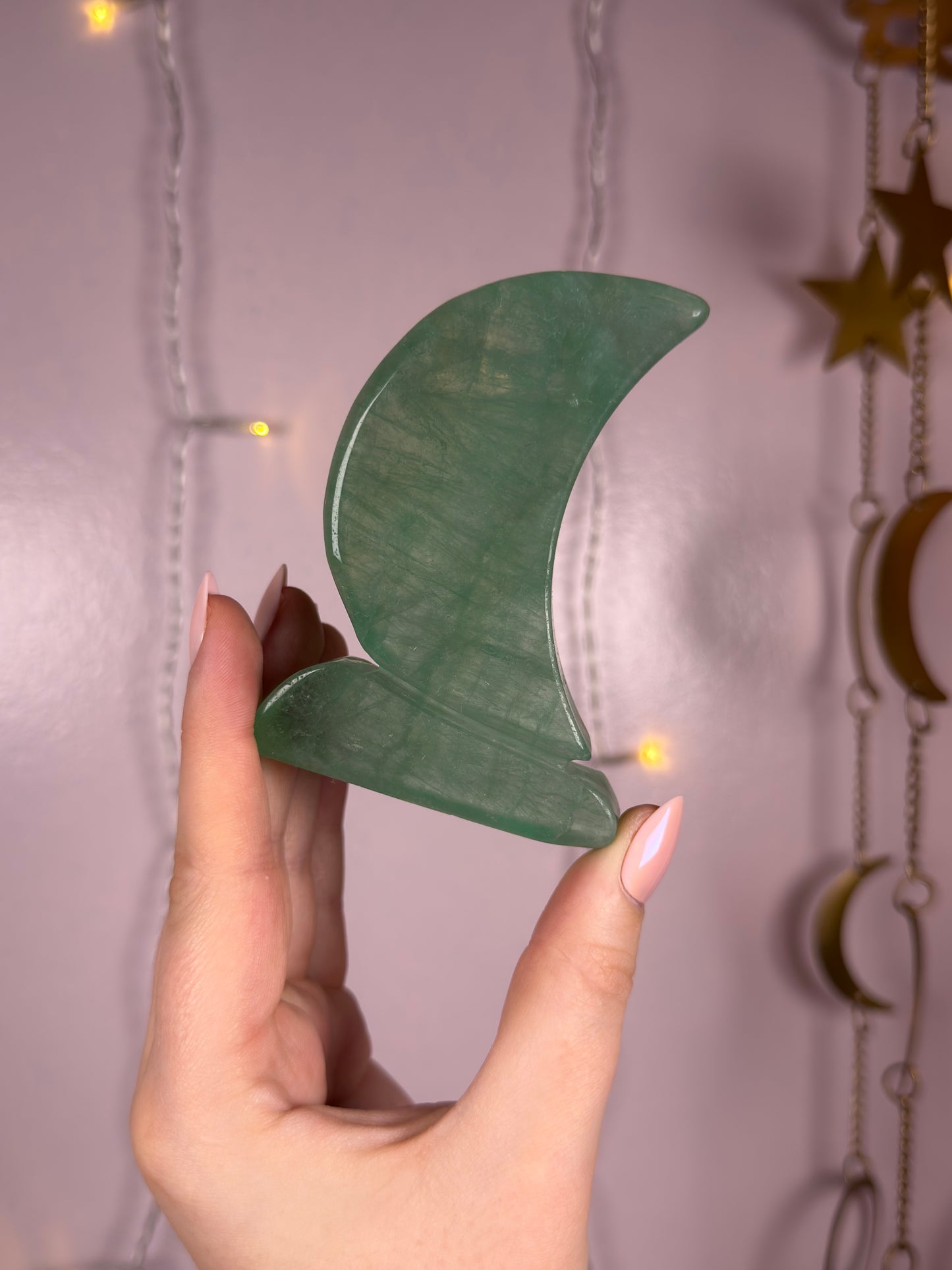 Green Fluorite Standing Moon B (light green)