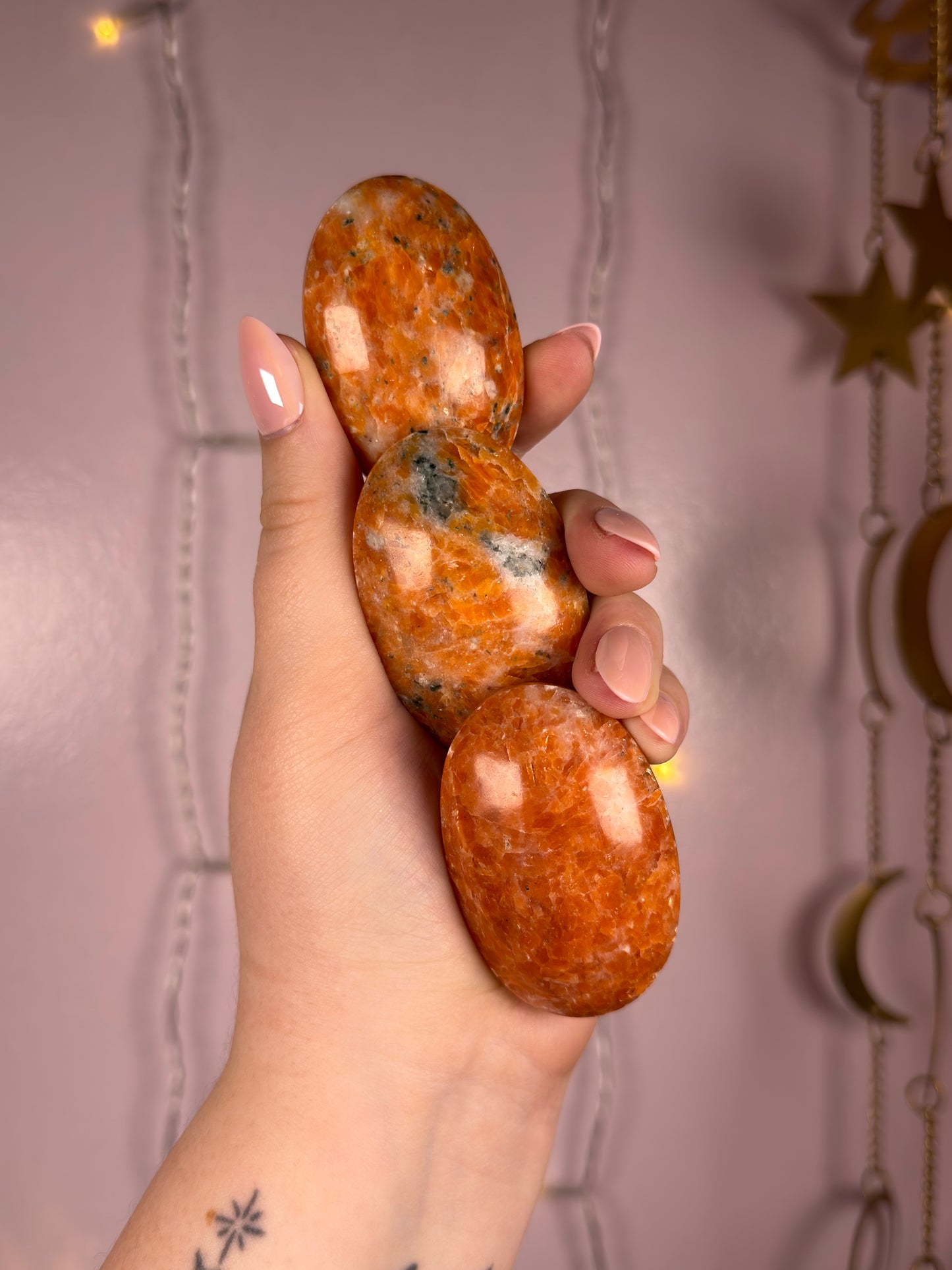 Mystery Orchid Calcite Palmstone