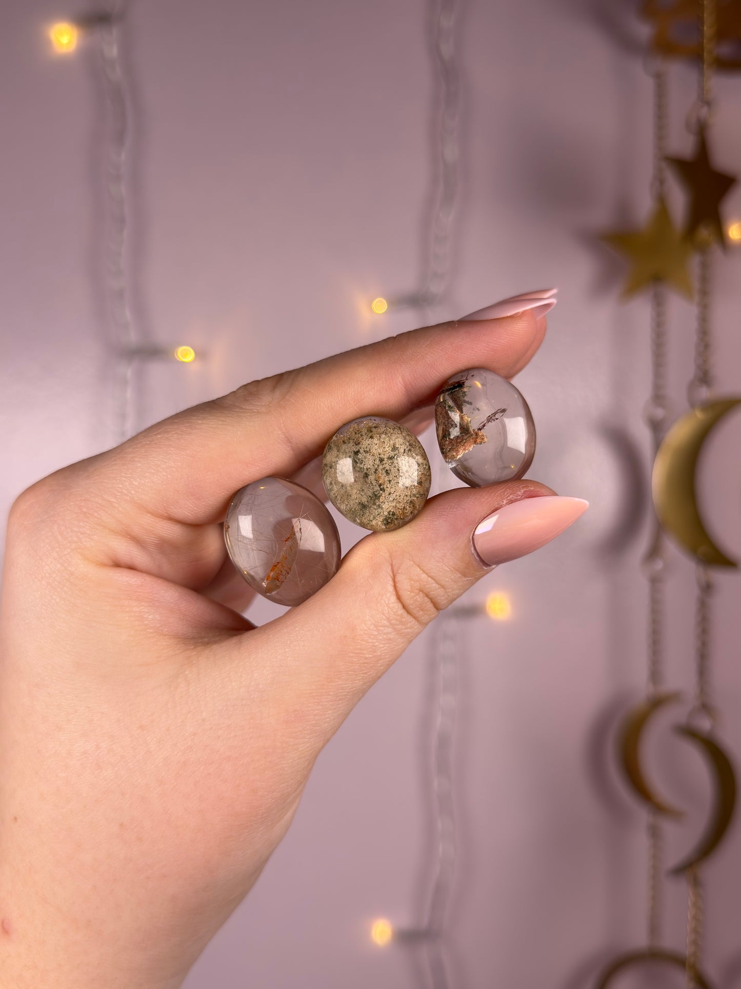 Mystery Garden Quartz or Rutile Cabochon