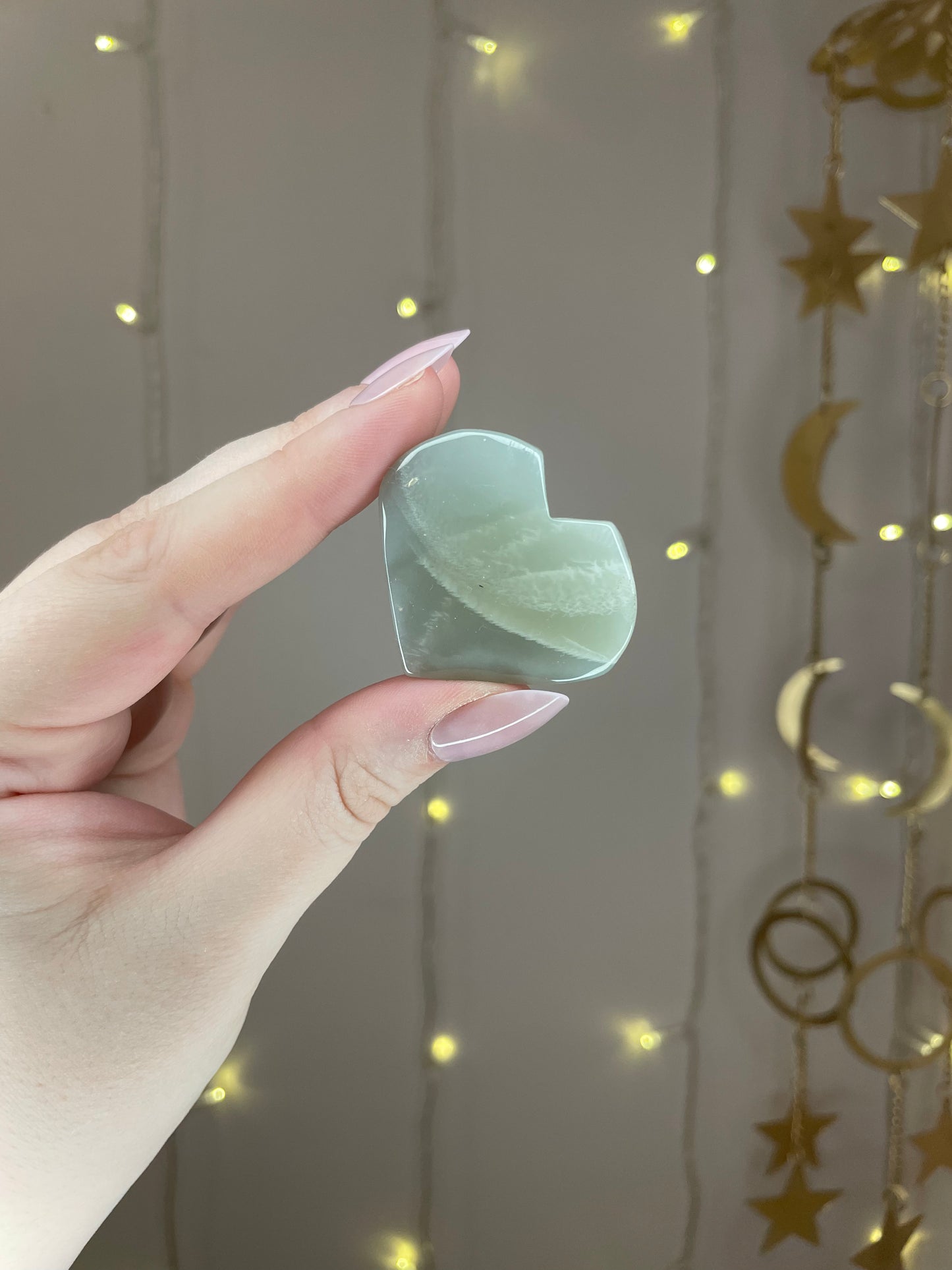 Green Moonstone Hearts