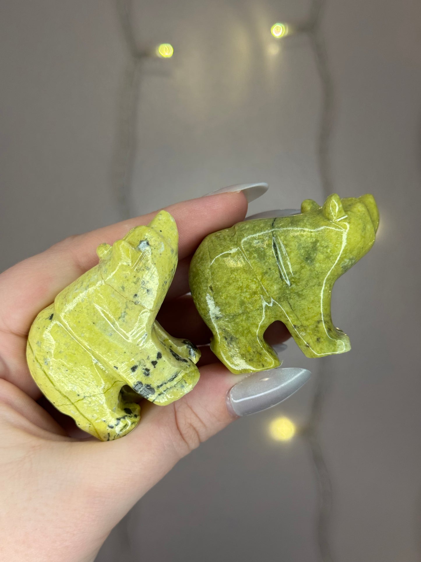 Serpentine Bear Carving