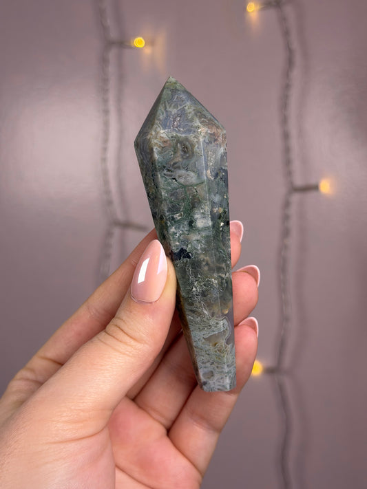 Moss Agate Wand E