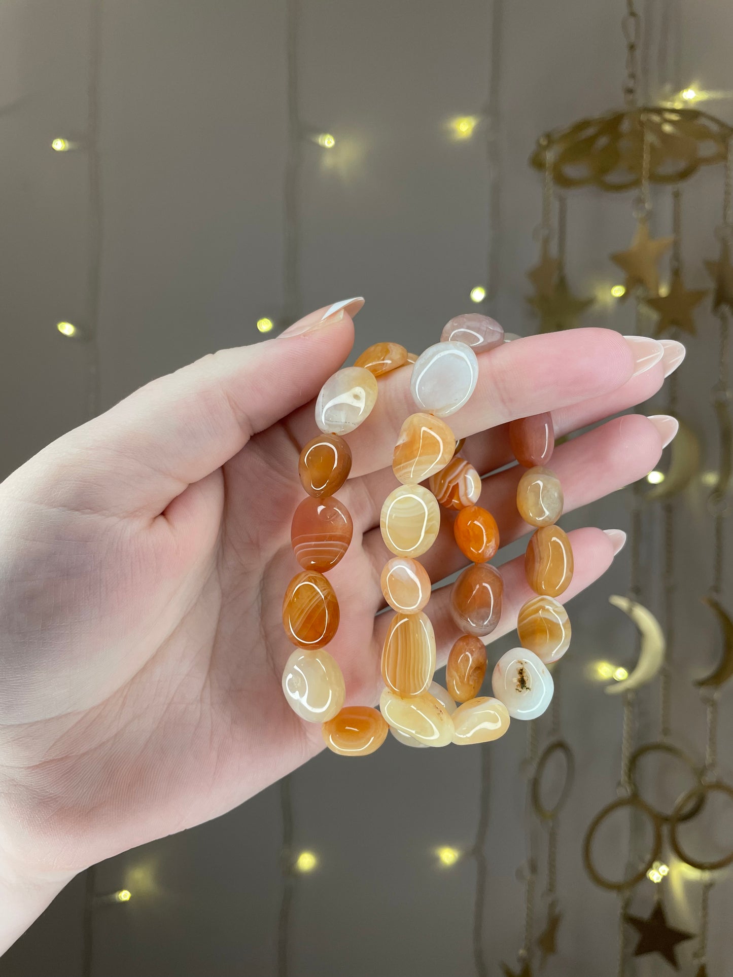 Chunky Apricot Agate Bracelet