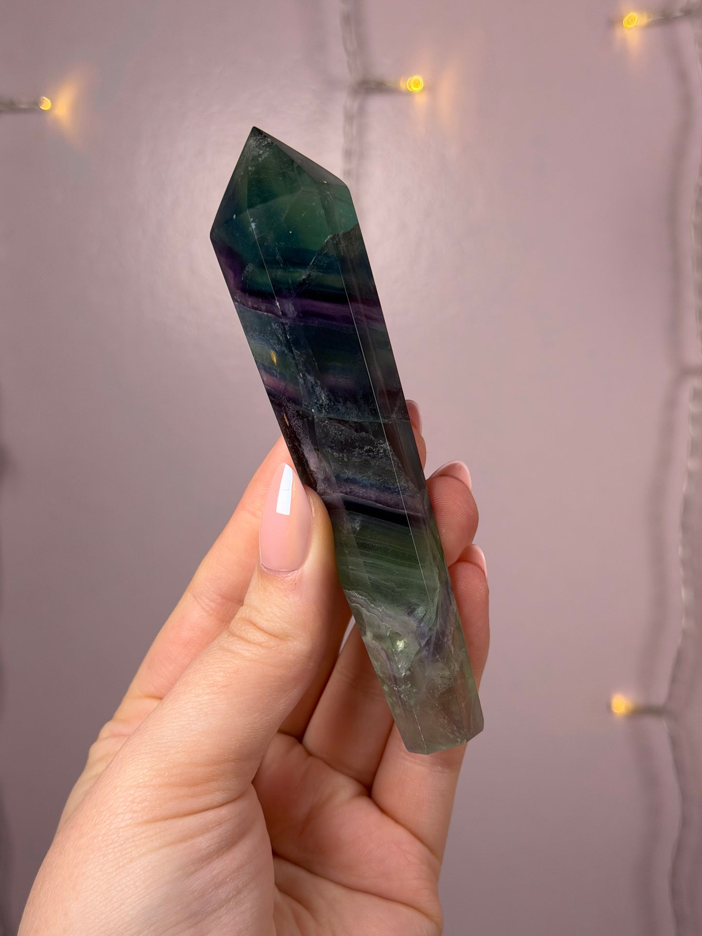 Fluorite Wand D (green/blue/purple)