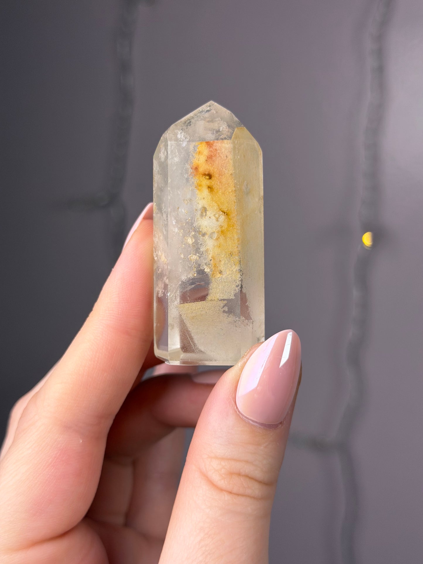 Peachy/Yellow/White Garden Quartz Tower