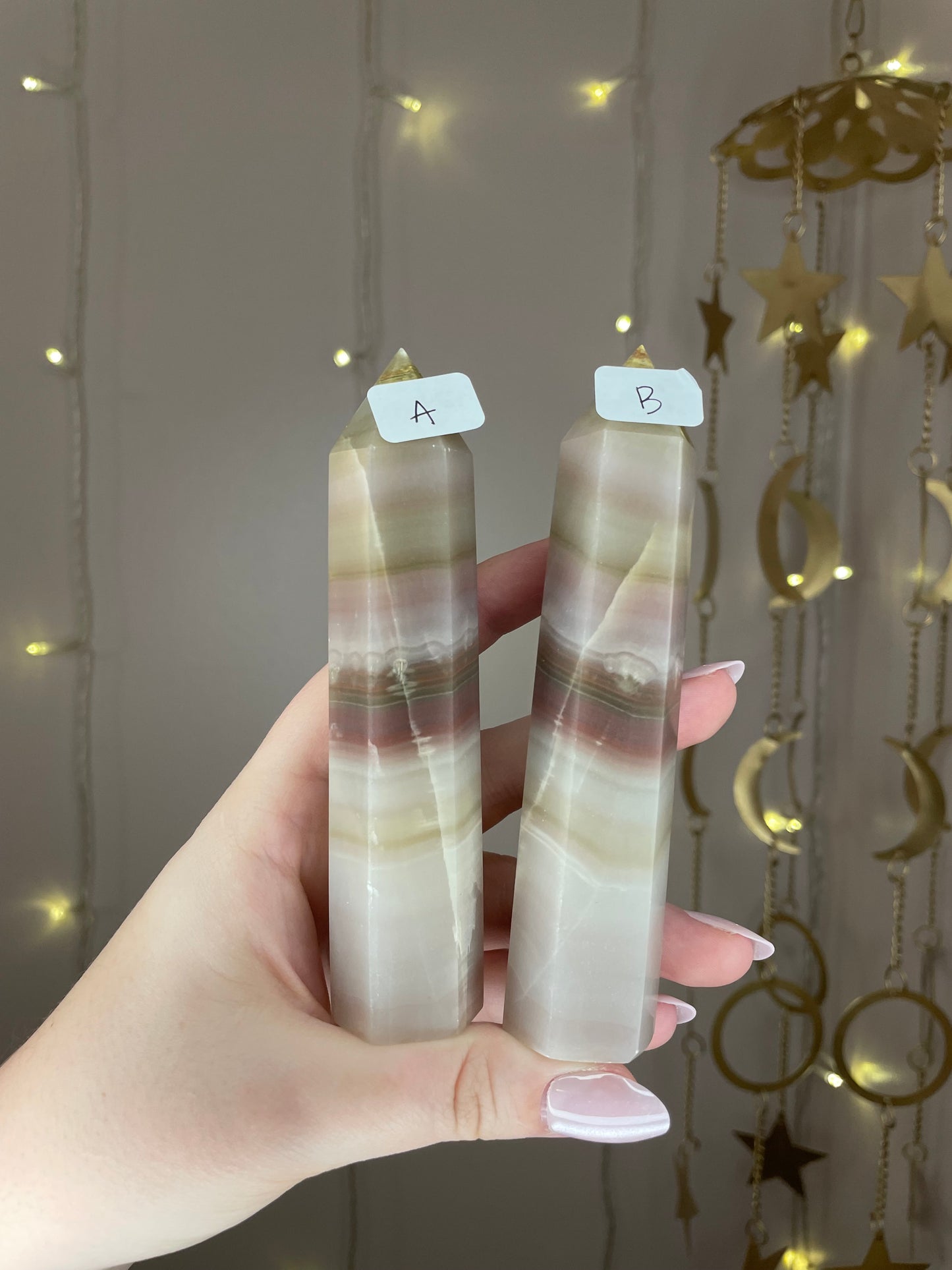 Banded Pink Calcite Towers- You Choose (S)