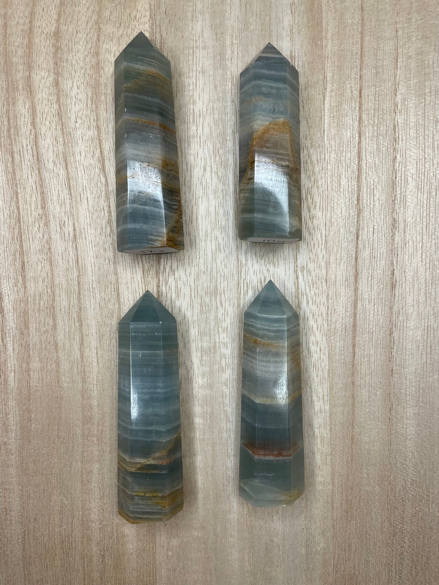 Aquatine Lemurian Calcite (Blue Onyx) Towers