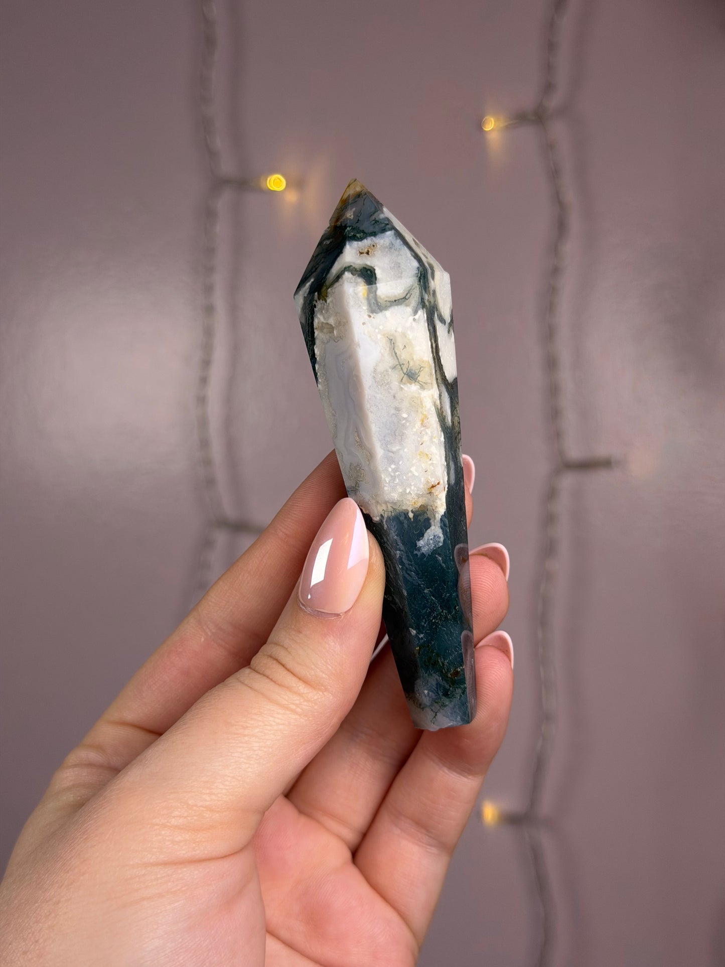 Moss Agate Wand D