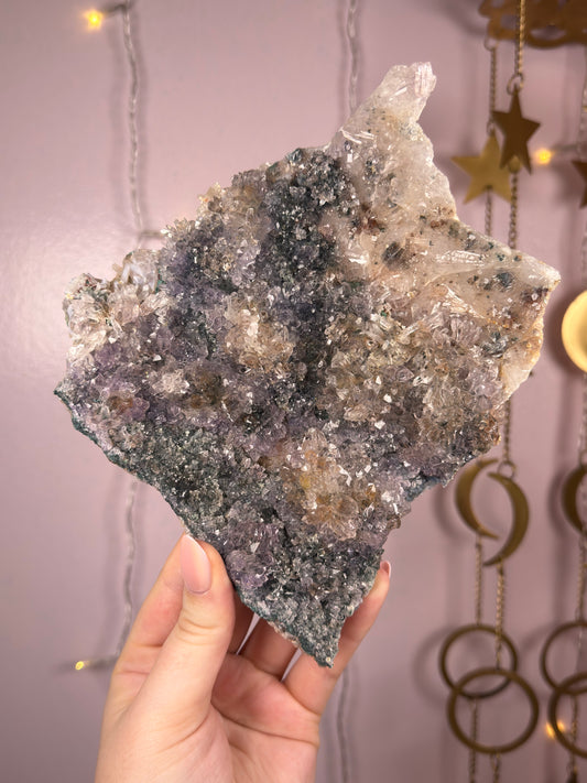 “Galaxy” Amethyst Crust (blue/purple/green/yellow) 60