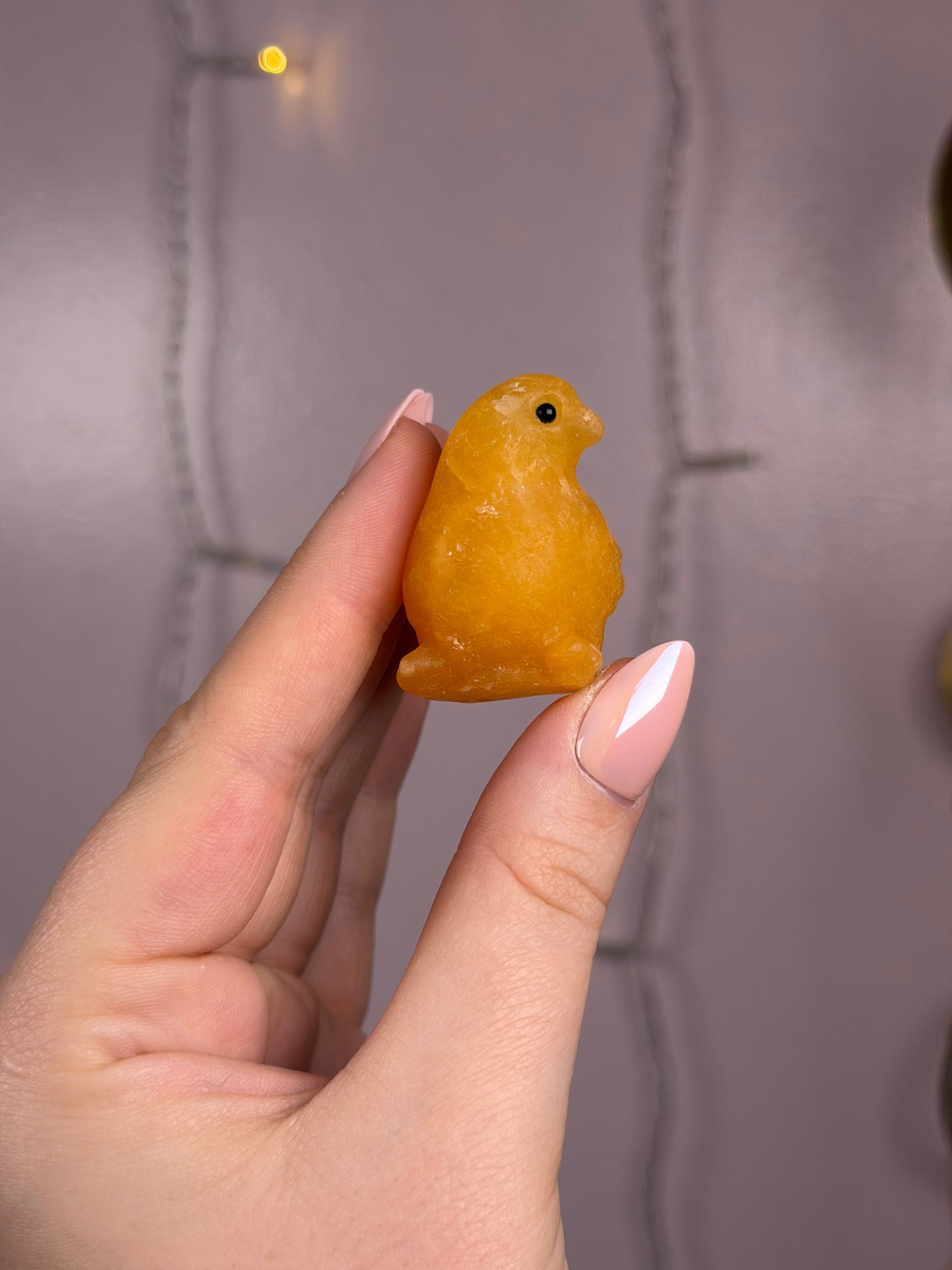 Mystery Orange Calcite Chick