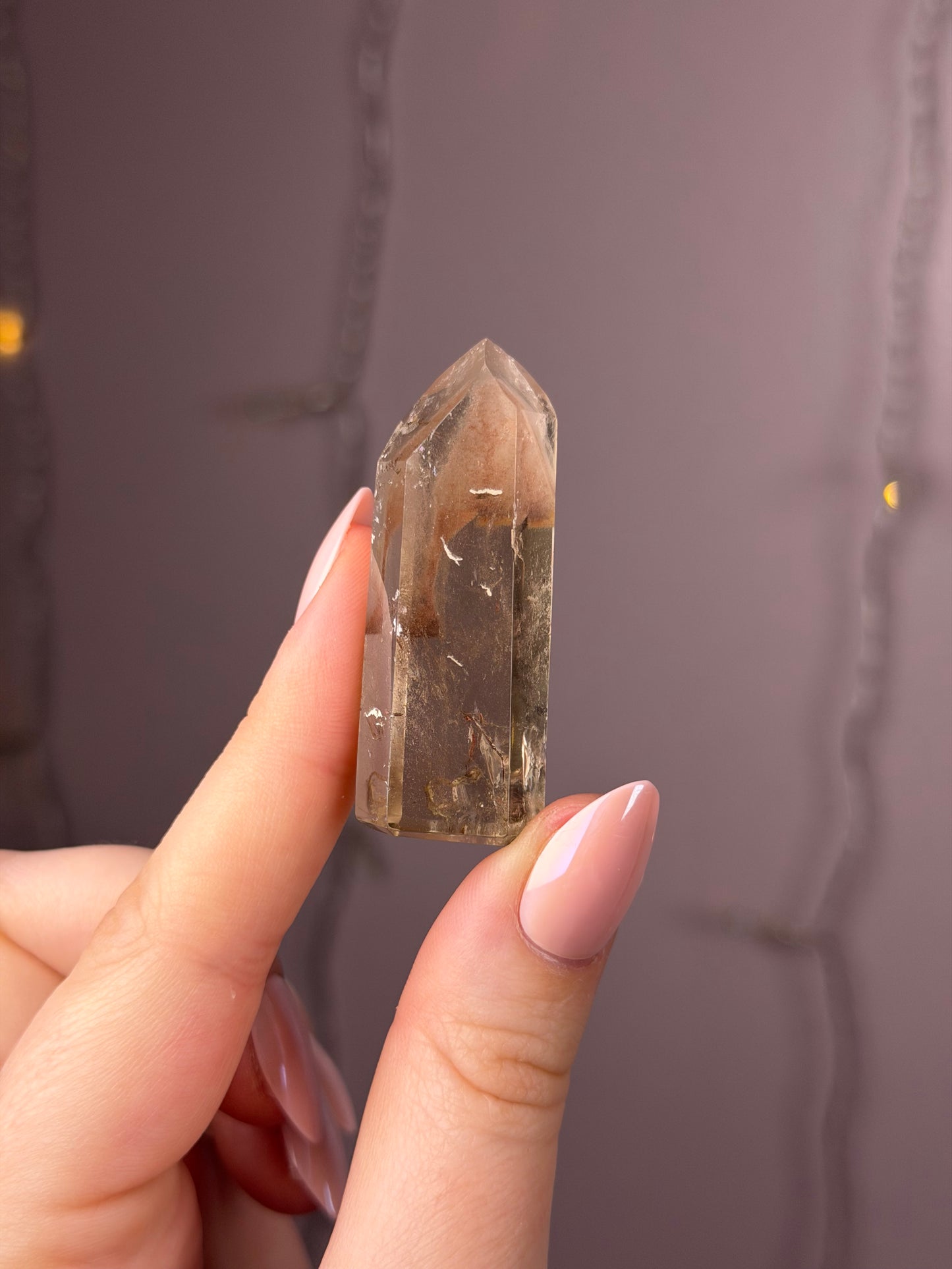 Smoky Pink Garden Quartz Tower