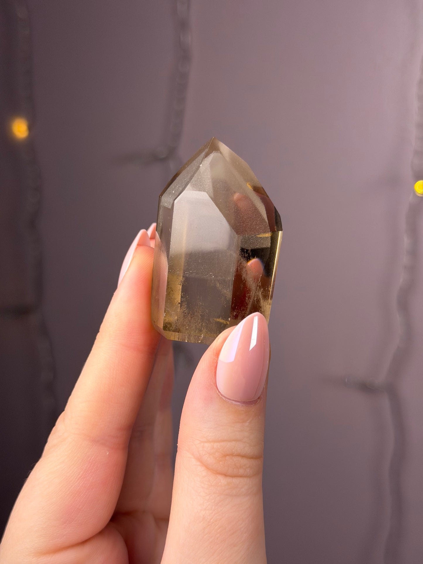Smoky Grey Phantom Quartz Tower
