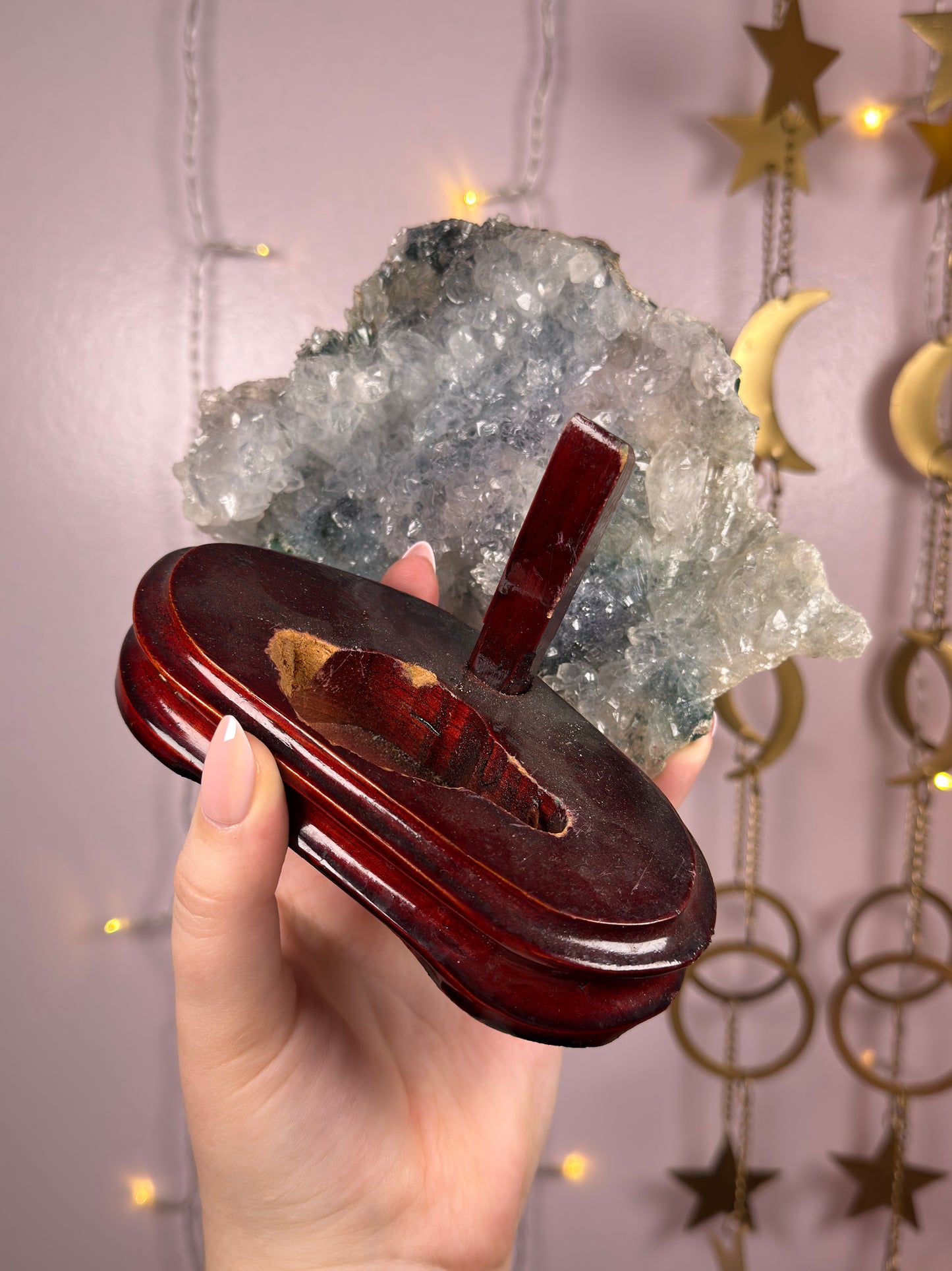 Blue/Purple/Green/White Amethyst Crust on Custom Base 120