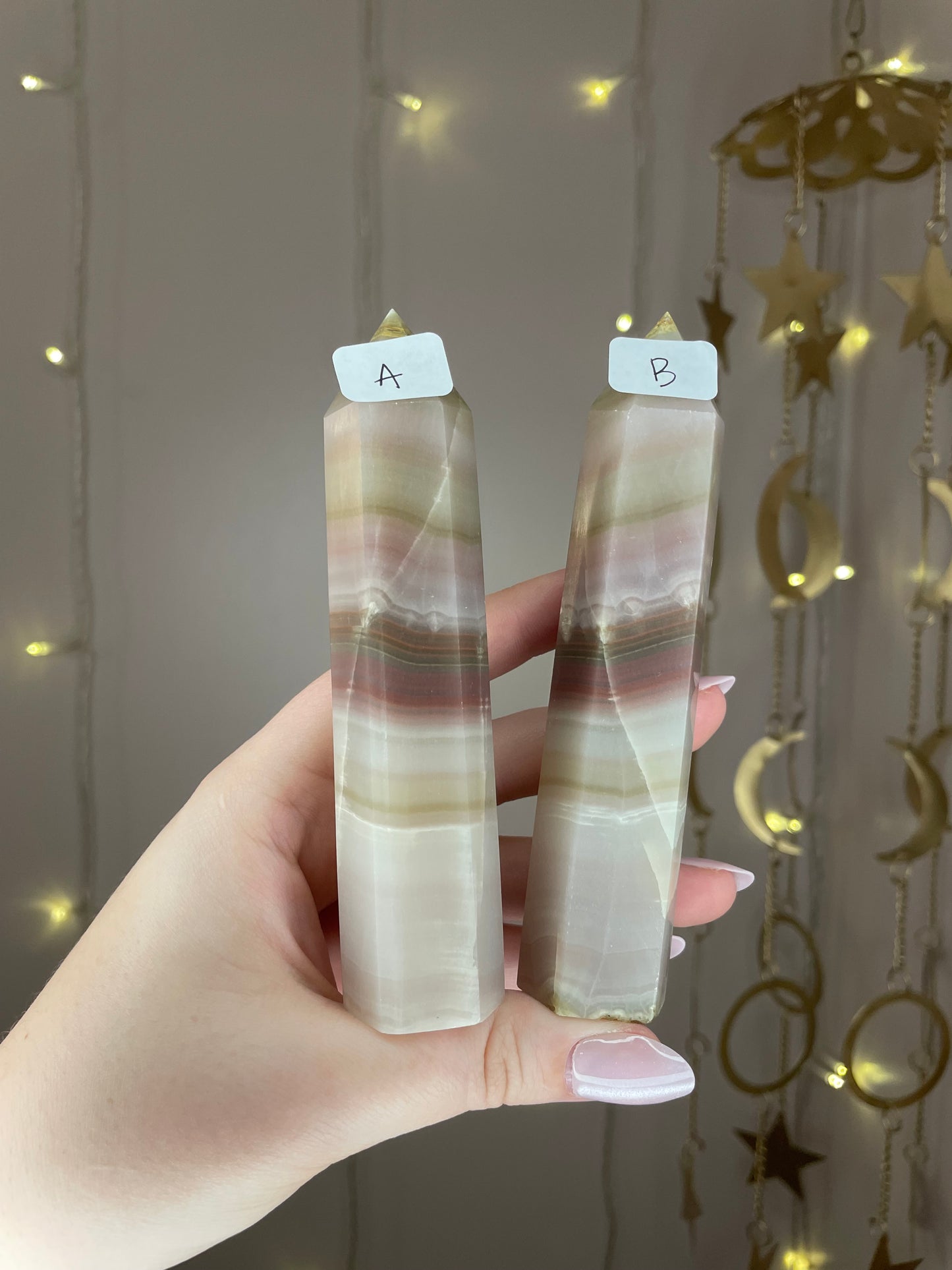 Banded Pink Calcite Towers- You Choose (S)