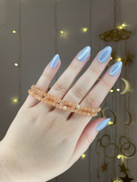 HQ Peach Moonstone x Sunstone Bracelet