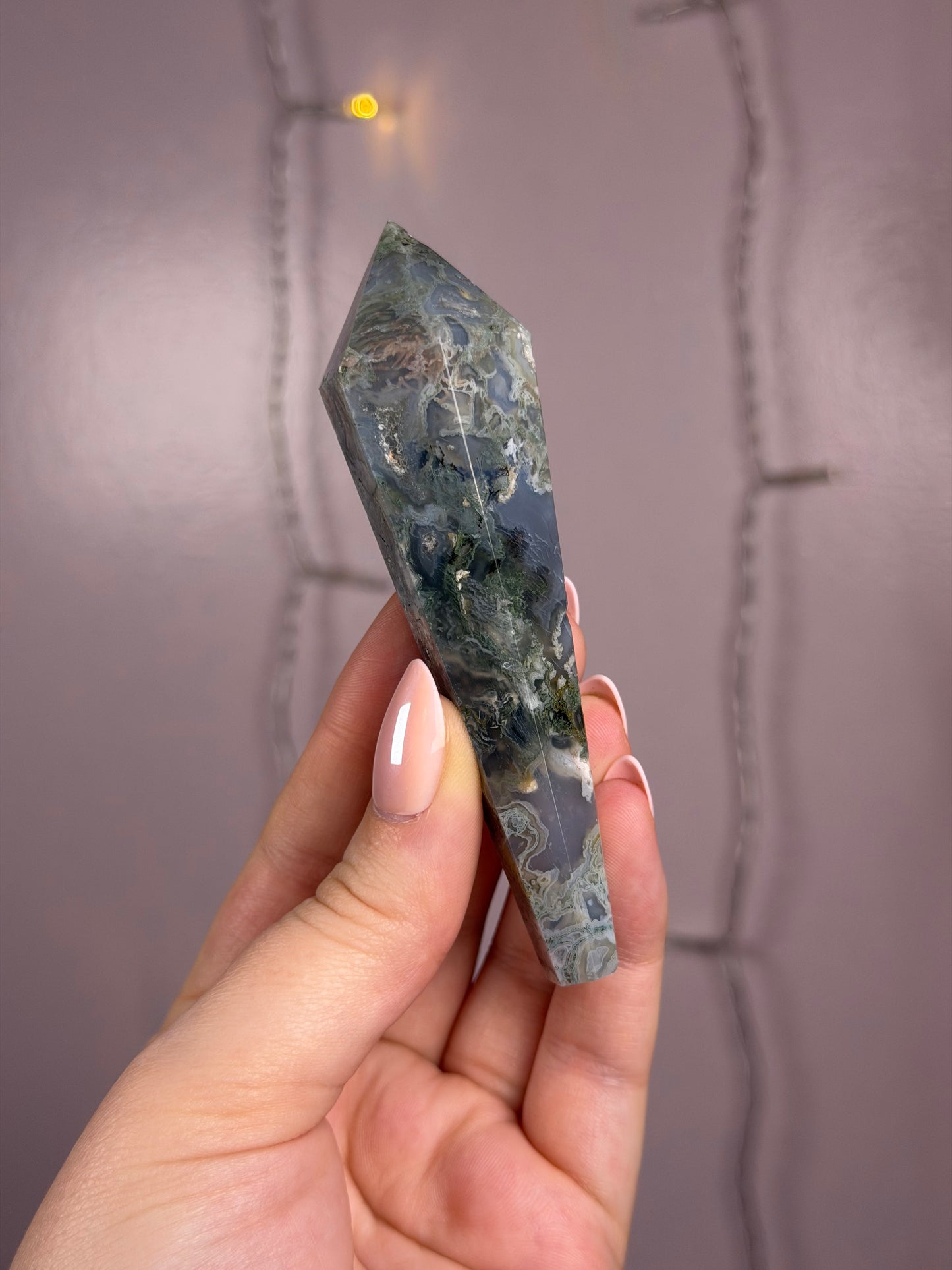 Moss Agate Wand E