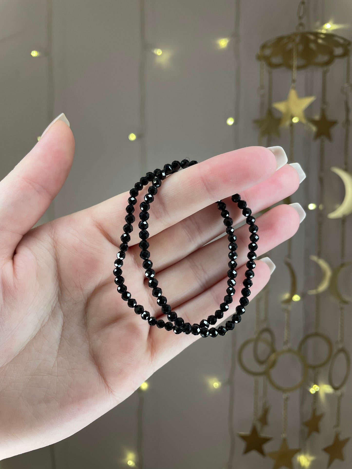 Faceted Black Spinel Bracelet