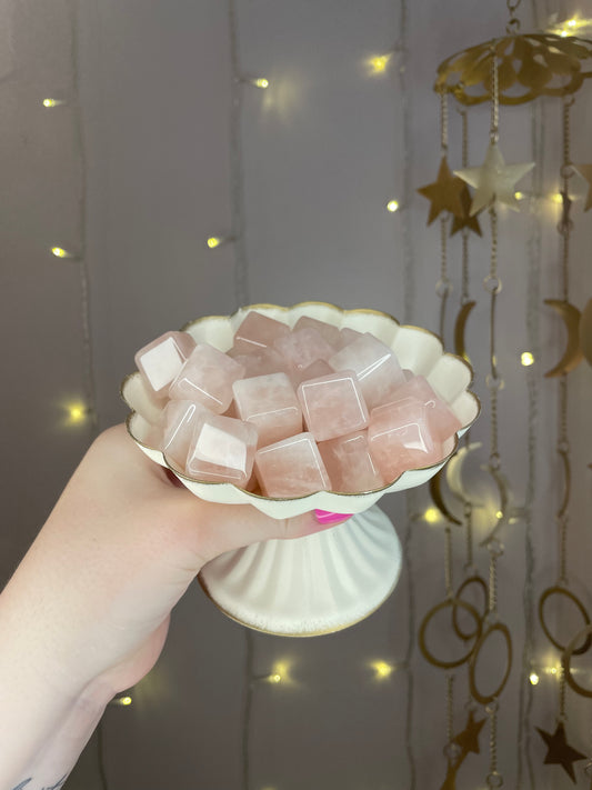 Rose Quartz Cube