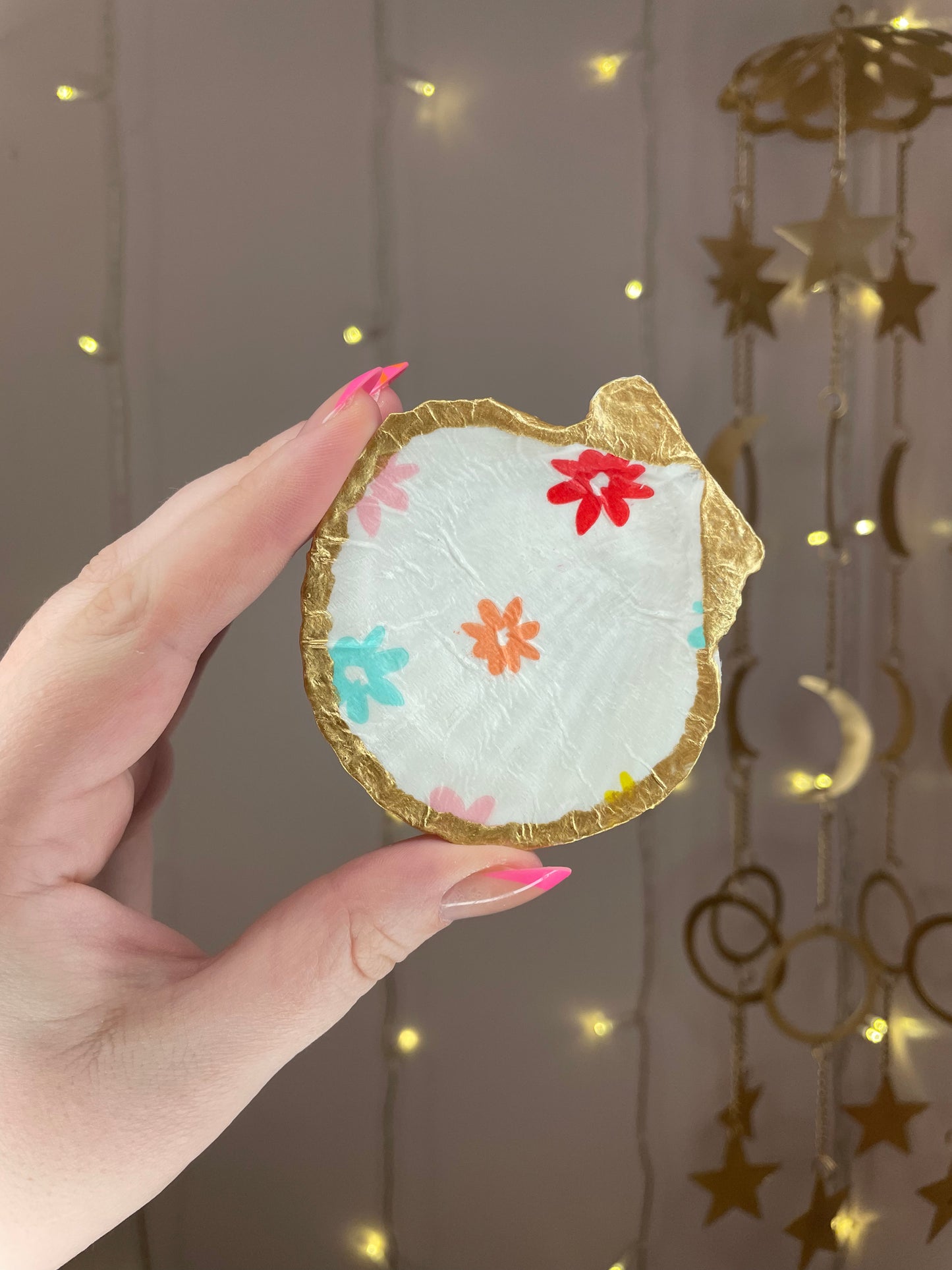 Colorful Flower Shell Dish