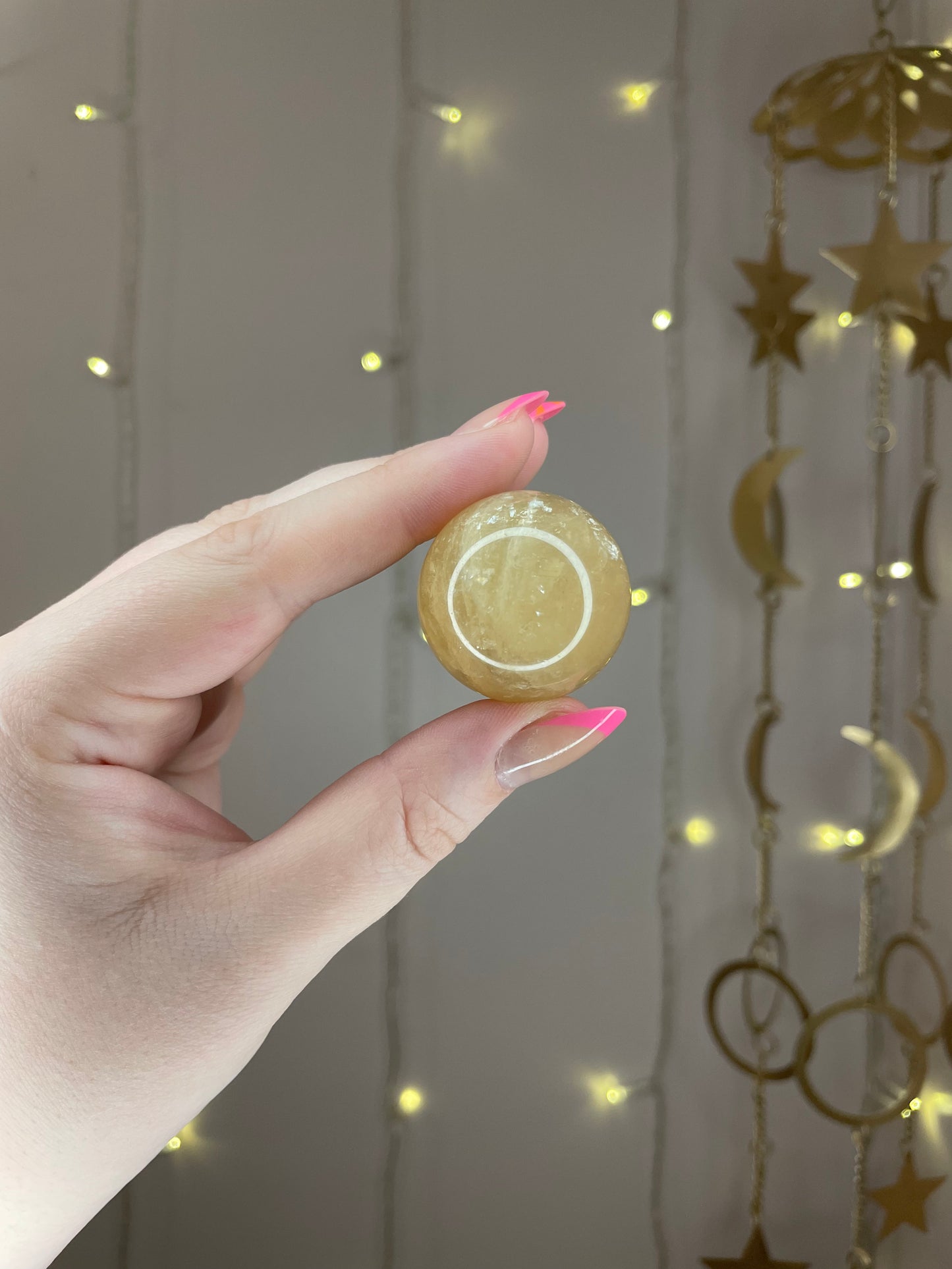 Honey Calcite Sphere