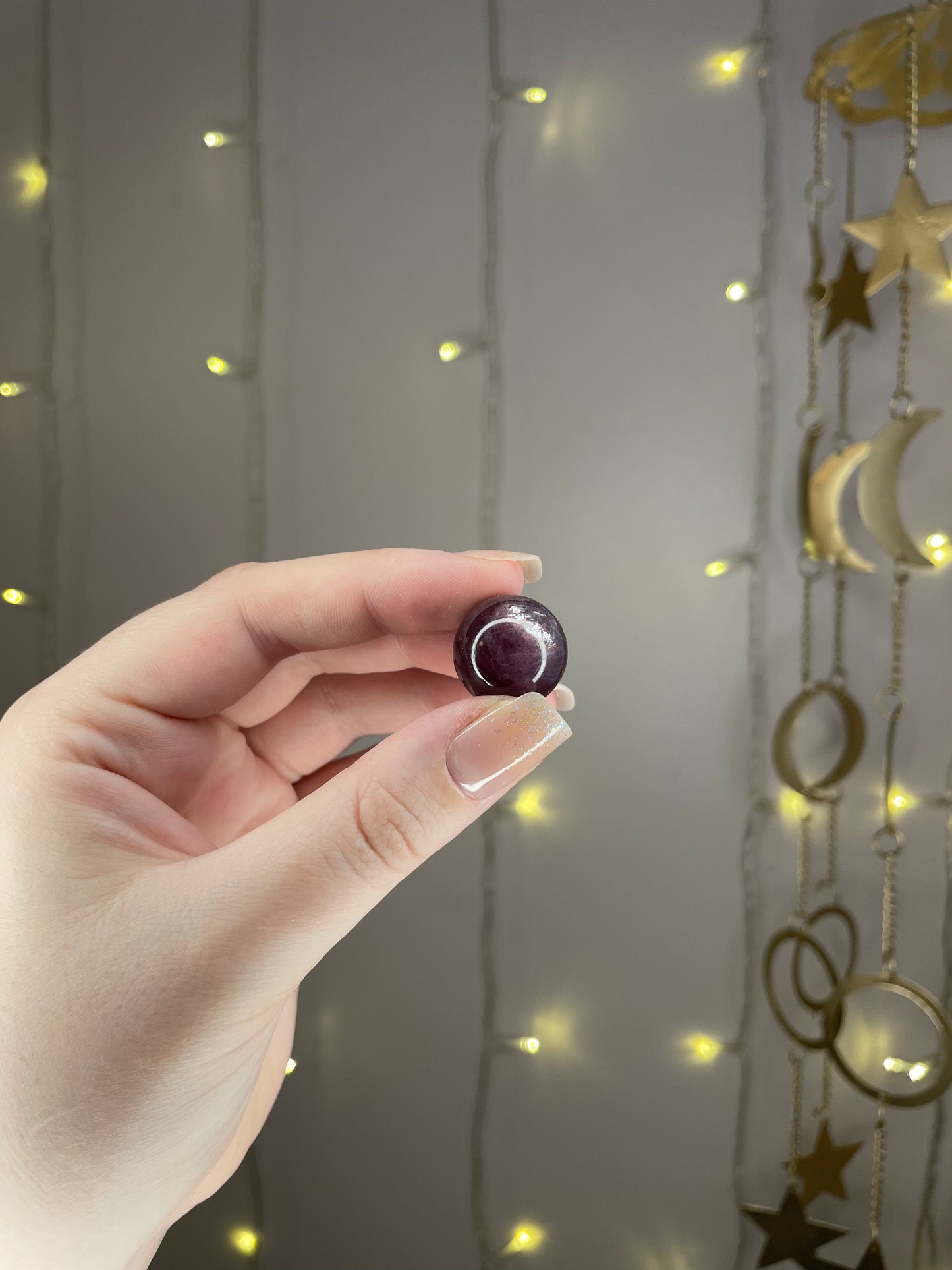 Gem Lepidolite Sphere (S,L)