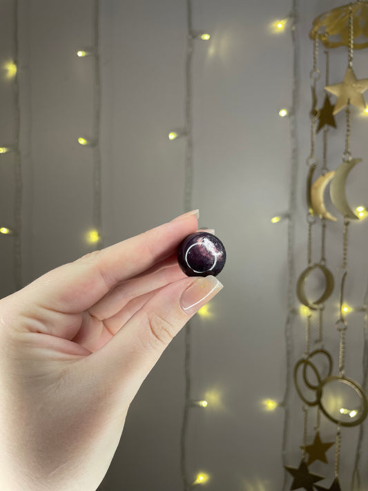 Gem Lepidolite Sphere (S,L)