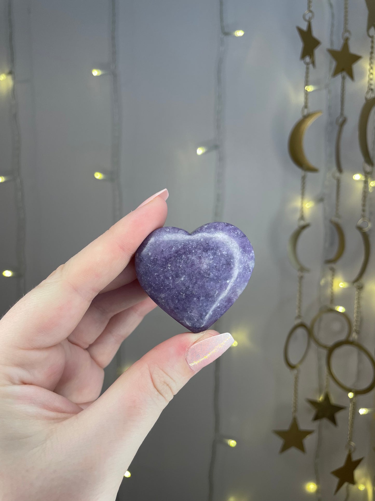 Lepidolite Heart