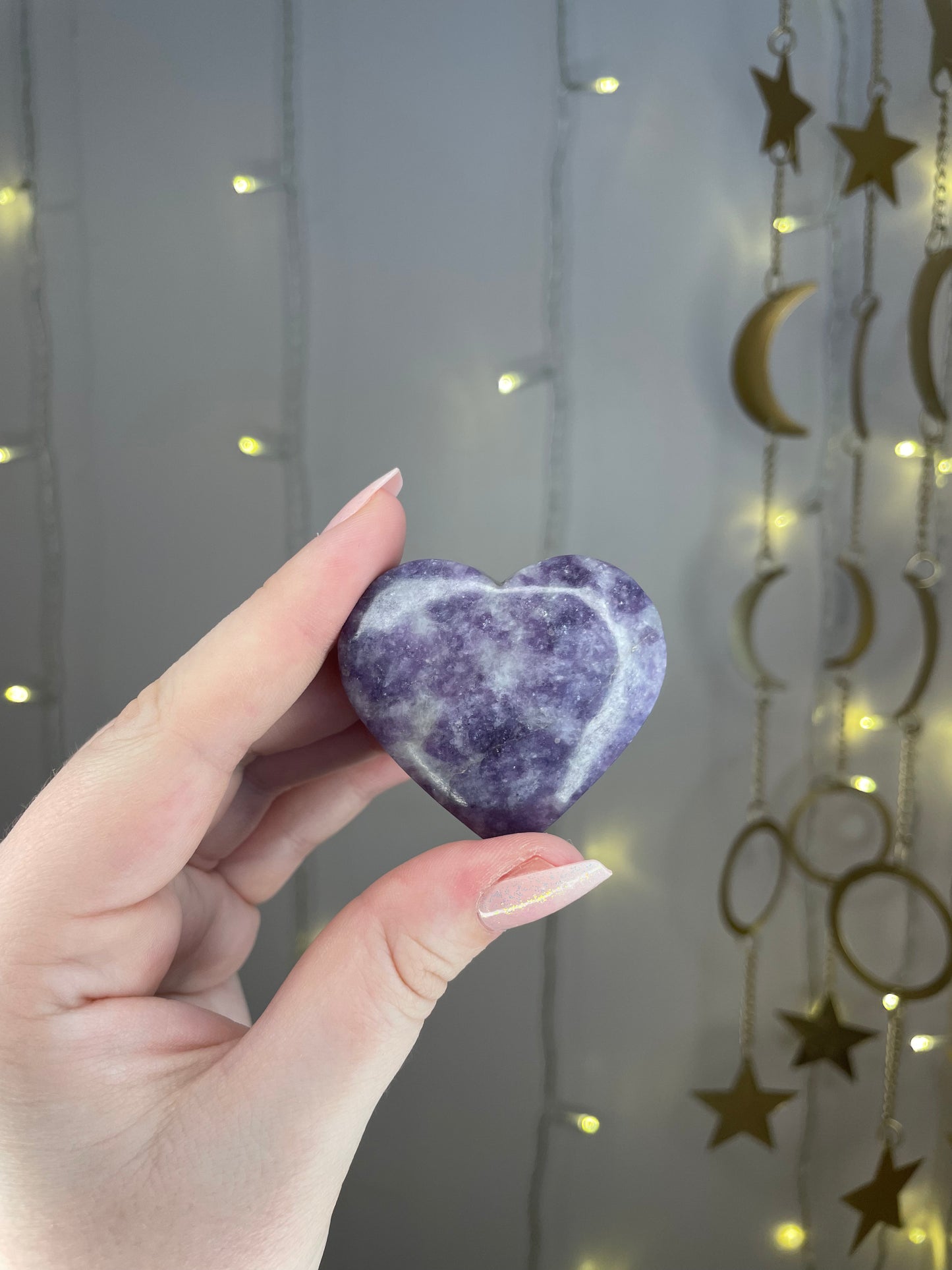 Lepidolite Heart