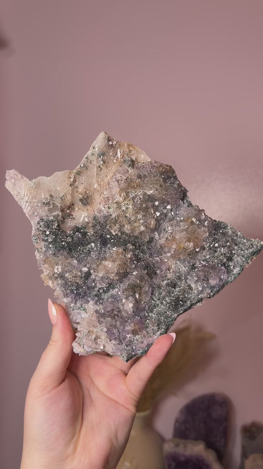 “Galaxy” Amethyst Crust (blue/purple/green/yellow) 60