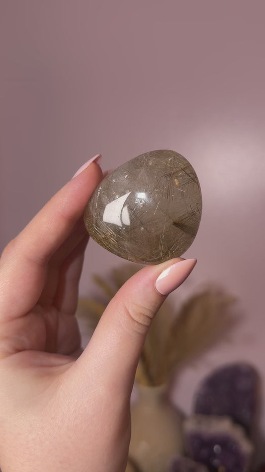 Deep Golden/Silver Rutile Lens