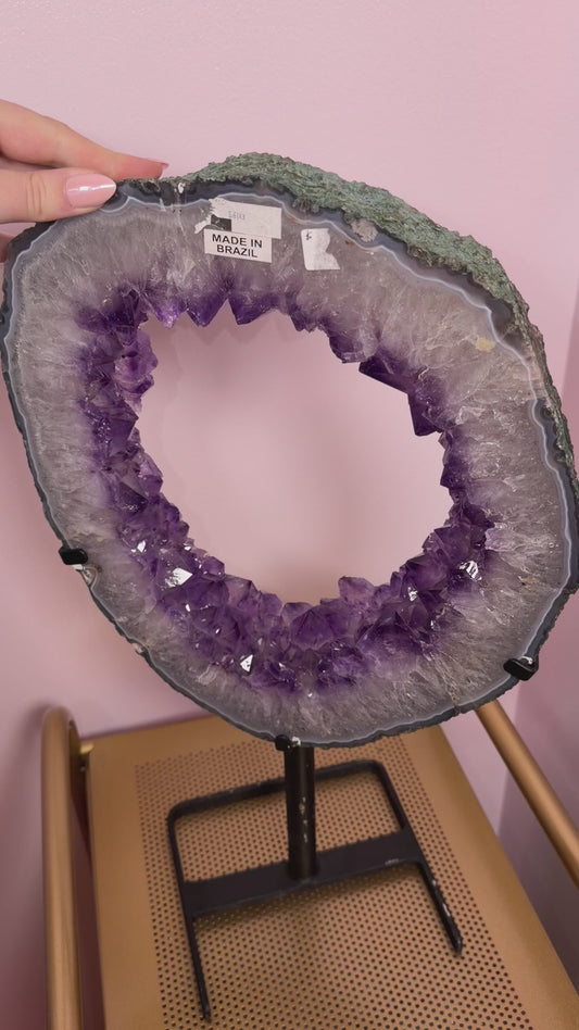 Huge Statement Amethyst Portal on Spinning Stand