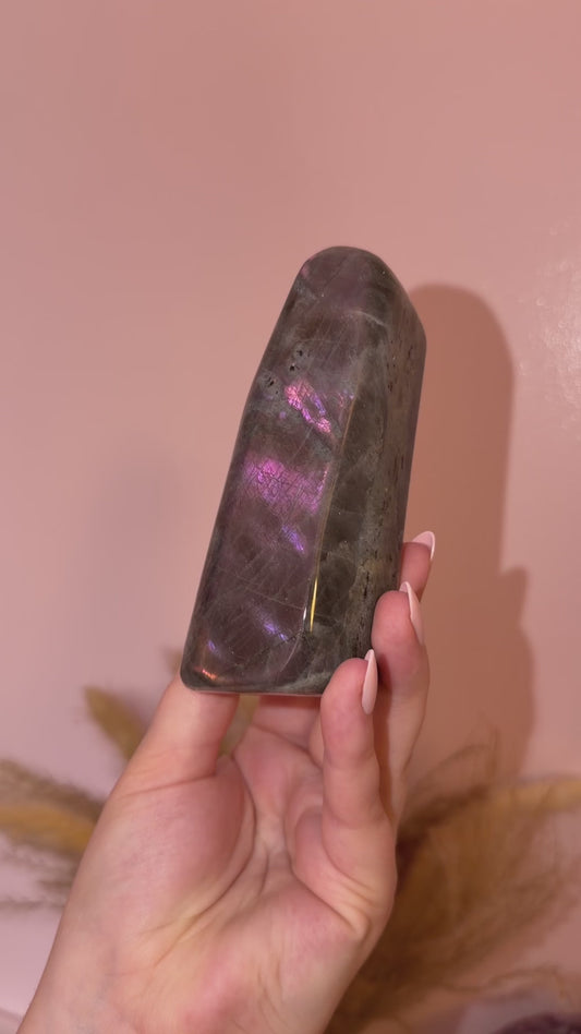 Labradorite Freeform D (deep pink/purple)