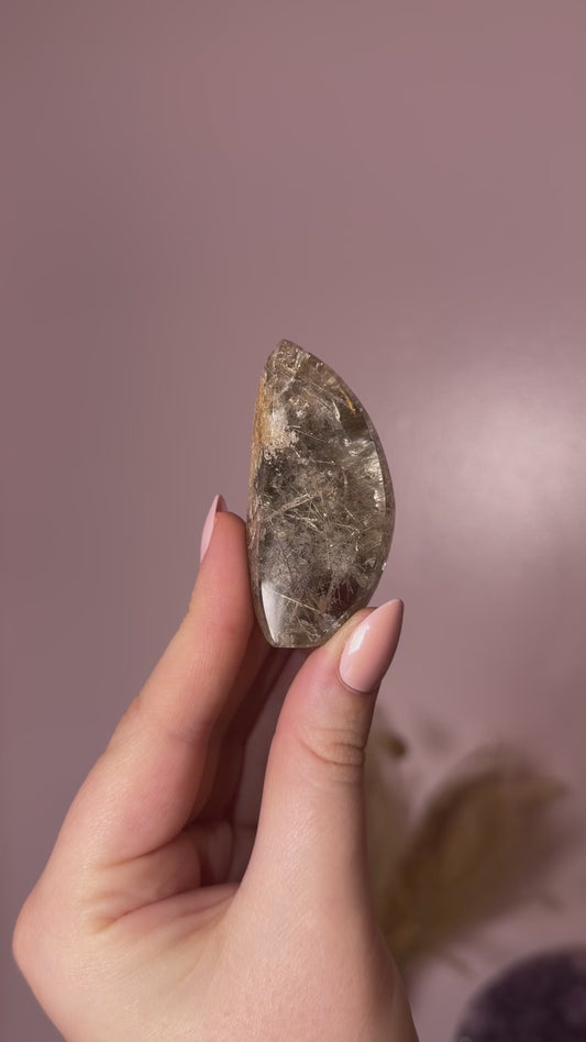 Standing Funky Rutile & Garden Quartz Freeform