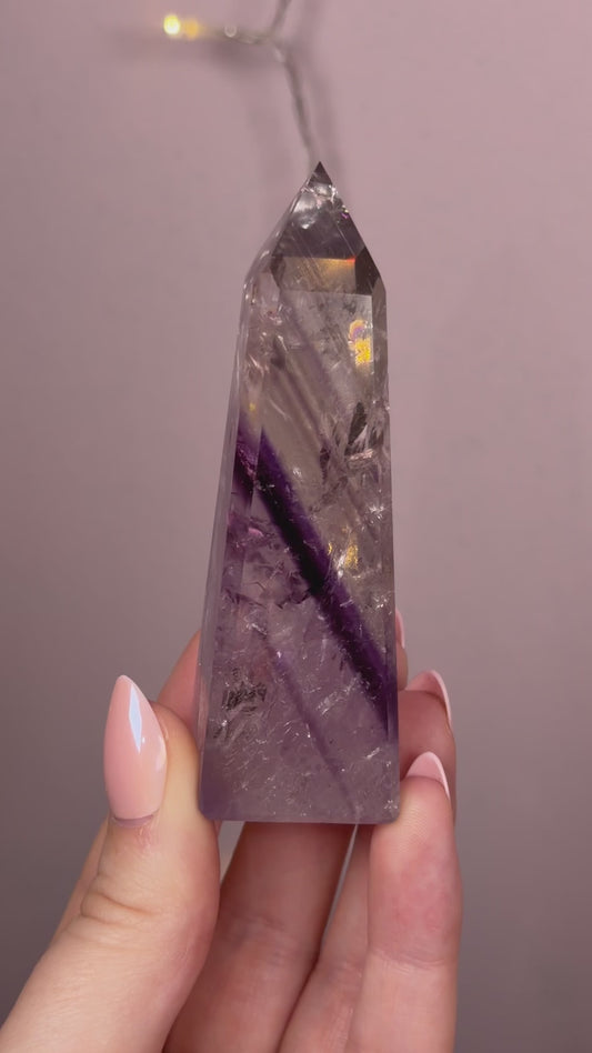 HQ Phantom Amethyst Obelisk A (rainbow filled)